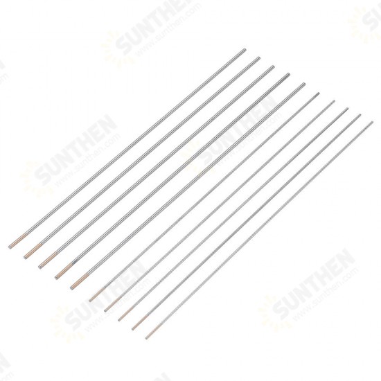 10Pcs WL15 150mm Length TIG Welding Tungsten Electrodes 1.0/1.6mm Golden Tip Rods Set