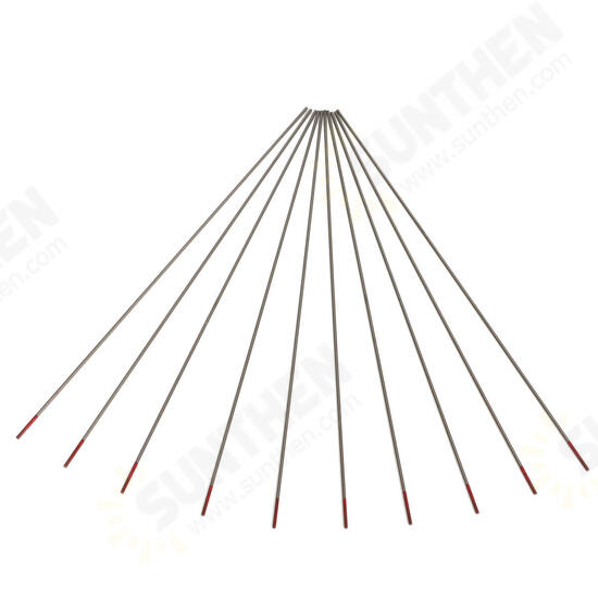 10Pcs WT20 1.0x175mm TIG Welding Tungsten Electrodes Red Tip Rods Set 10Pcs WT20 1.0x175mm TIG Welding Tungsten Electrodes Red Tip Rods Set