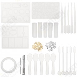 118/127Pcs Bangle Pendant Jewelry Silicone Mold Set Resin Casting Mold Craft DIY