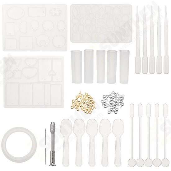 118/127Pcs Bangle Pendant Jewelry Silicone Mold Set Resin Casting Mold Craft DIY 118/127Pcs Bangle Pendant Jewelry Silicone Mold Set Resin Casting Mold Craft DIY