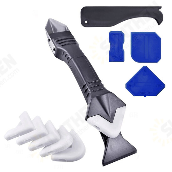 11Pcs Caulking Tool Kit 3 in 1 Caulking Tools Silicone Sealant Finishing Tool Grout Scraper Caulk Remover Caulk Nozzle