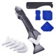 11Pcs Caulking Tool Kit 3 in 1 Caulking Tools Silicone Sealant Finishing Tool Grout Scraper Caulk Remover Caulk Nozzle