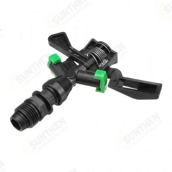 1/2 Inch Plastic 360 Degree Automatic Rotation Double Sprayer Rocker Arm Nozzle