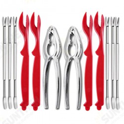 12 Pcs Seafood Tools Kit Lobster and Crab Cracker Tool Nut Cracker Forks Set Opener 12 Pcs Seafood Tools Kit Lobster and Crab Cracker Tool Nut Cracker Forks Set Opener