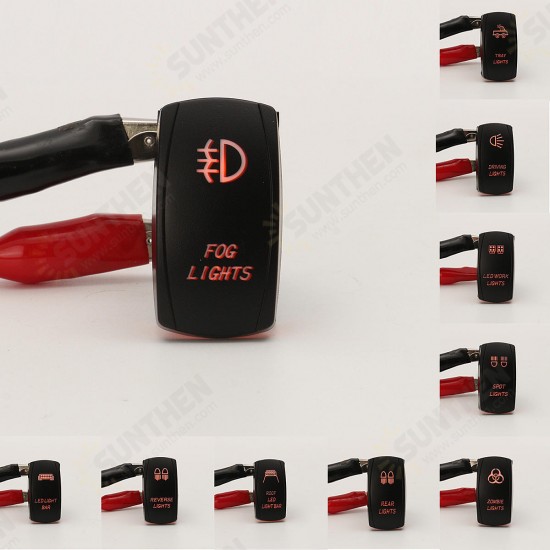 12/24V Blue Car Switch Boat Truck Light Led Rocker Switch Bar Toggle Reverse Rear Light Switch