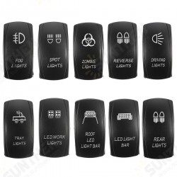 12/24V Blue Car Switch Boat Truck Light Led Rocker Switch Bar Toggle Reverse Rear Light Switch