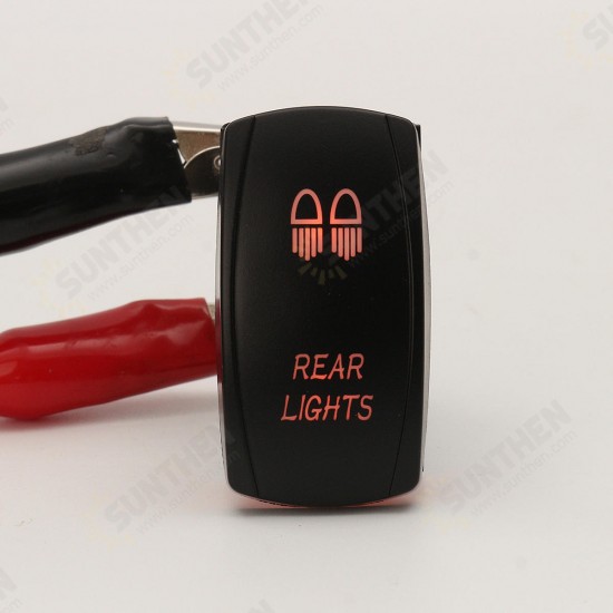 12/24V Blue Car Switch Boat Truck Light Led Rocker Switch Bar Toggle Reverse Rear Light Switch