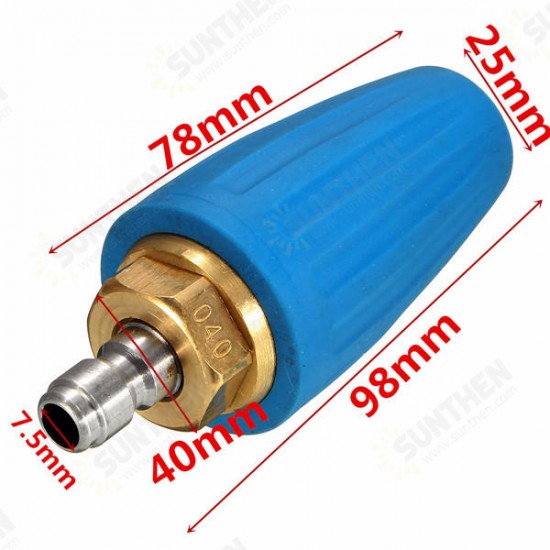 1/4 Inch Quick Connect 3000PSI High Pressure Washer Cleaner Spray Turbo Nozzle Tip