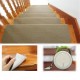 14pcs 20x45cm Brown/Beige Anti-slip Stair Pads Carpet Mat Sticky Bottom Repeatedly-use