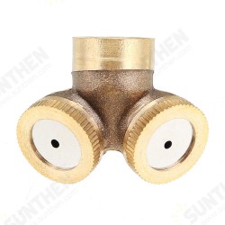14x1.5 Internal Thread Brass Two-Headed Agricultural Spray Nozzle For Gardening Irrigation 14x1.5 Internal Thread Brass Two-Headed Agricultural Spray Nozzle For Gardening Irrigation