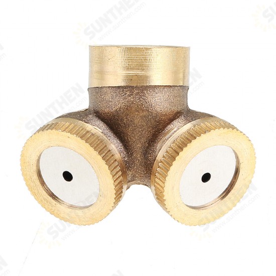 14x1.5 Internal Thread Brass Two-Headed Agricultural Spray Nozzle For Gardening Irrigation