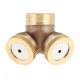 14x1.5 Internal Thread Brass Two-Headed Agricultural Spray Nozzle For Gardening Irrigation