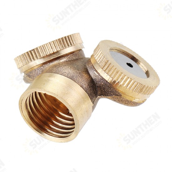 14x1.5 Internal Thread Brass Two-Headed Agricultural Spray Nozzle For Gardening Irrigation