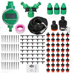 15/25/30/40/50m Drip Hose Water Irrigation System + Auto Timer Greenhouse Plants Kit 15/25/30/40/50m Drip Hose Water Irrigation System + Auto Timer Greenhouse Plants Kit