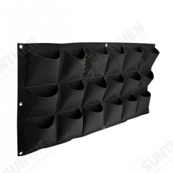 18 Pockets Wall Hanging Planting Bags Garden Vertical Planter Growing Pots Green 18 Pockets Wall Hanging Planting Bags Garden Vertical Planter Growing Pots Green