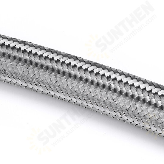 1FT AN4 AN6 AN8 AN10 Fuel Hose Oil Gas Hose Line Pipe Nylon Stainless Steel Braided Silver 1FT AN4 AN6 AN8 AN10 Fuel Hose Oil Gas Hose Line Pipe Nylon Stainless Steel Braided Silver