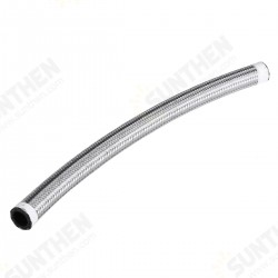 1FT AN4 AN6 AN8 AN10 Fuel Hose Oil Gas Hose Line Pipe Nylon Stainless Steel Braided Silver