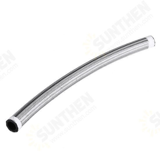 1FT AN4 AN6 AN8 AN10 Fuel Hose Oil Gas Hose Line Pipe Nylon Stainless Steel Braided Silver 1FT AN4 AN6 AN8 AN10 Fuel Hose Oil Gas Hose Line Pipe Nylon Stainless Steel Braided Silver