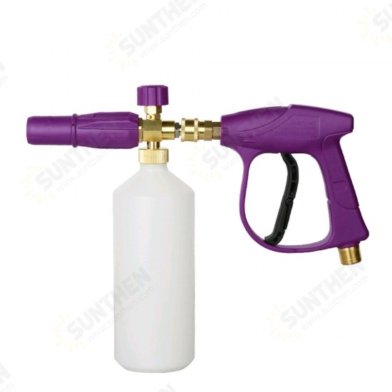 1L High Pressure Fan-shaped Adjustable Spout Purple Foam Pot Set Washer Parts for Car Washing