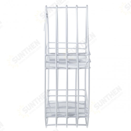 2 Tier Wall Shelf Iron Hanging Storage Holder Display Rack Organizer