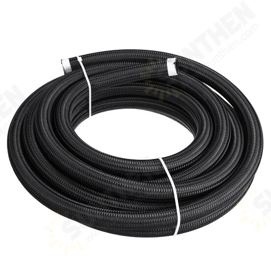 20FT AN4 AN6 AN8 AN10 Fuel Hose Oil Gas Line Pipe PTFE Nylon Stainless Steel Hose 20FT AN4 AN6 AN8 AN10 Fuel Hose Oil Gas Line Pipe PTFE Nylon Stainless Steel Hose