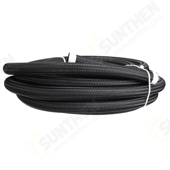 20FT AN4 AN6 AN8 AN10 Fuel Hose Oil Gas Line Pipe PTFE Nylon Stainless Steel Hose 20FT AN4 AN6 AN8 AN10 Fuel Hose Oil Gas Line Pipe PTFE Nylon Stainless Steel Hose