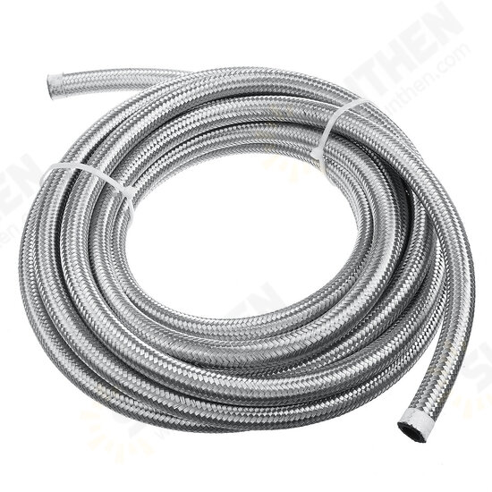 20FT AN4 AN6 AN8 AN10 Fuel Hose Oil Gas Line Pipe Stainless Steel Braided