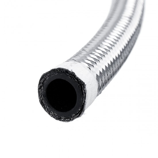 20FT AN4 AN6 AN8 AN10 Fuel Hose Oil Gas Line Pipe Stainless Steel Braided