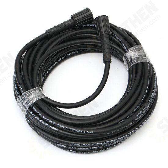 20m 4500PSI High Pressure Washer Replacement Cleaner Hose with 14mm Pump End Fitting