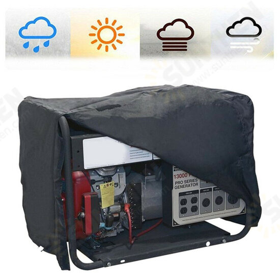 210D Oxford Cloth Black Weatherproof Waterproof Dustproof Generator Cover Protector