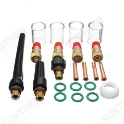 22pcs TIG Welding Stubby Gas Lens #10 Pyrex Cup Kit for Tig WP-17/18/26 Torch 22pcs TIG Welding Stubby Gas Lens #10 Pyrex Cup Kit for Tig WP-17/18/26 Torch