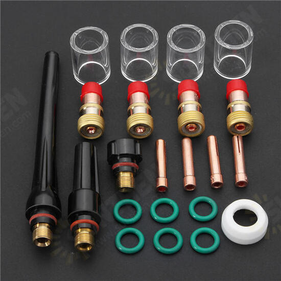 22pcs TIG Welding Stubby Gas Lens #10 Pyrex Cup Kit for Tig WP-17/18/26 Torch 22pcs TIG Welding Stubby Gas Lens #10 Pyrex Cup Kit for Tig WP-17/18/26 Torch