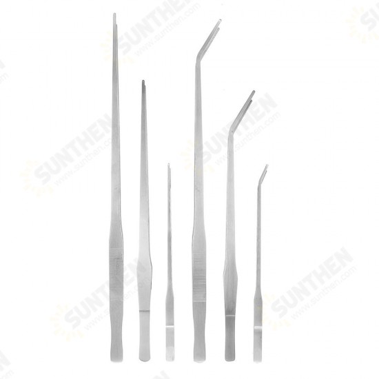 27/38/48cm Aquarium Straight/Curve Tweezer Maintenance Tools Kit For Fish Tank Live Plants Grass