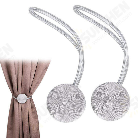 2Pcs Magnetic Ball Window Curtain Buckle Holder Tieback Tie Backs Clips