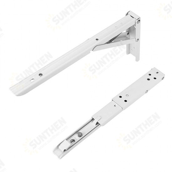 2pcs 8/10/12/14 Inch Folding Triangle Bracket Heavy Duty Steel L-Shaped Storage Wall Shelf Bracket