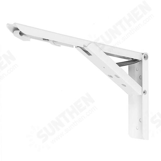 2pcs 8/10/12/14 Inch Folding Triangle Bracket Heavy Duty Steel L-Shaped Storage Wall Shelf Bracket