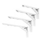 2pcs 8/10/12/14 Inch Folding Triangle Bracket Heavy Duty Steel L-Shaped Storage Wall Shelf Bracket