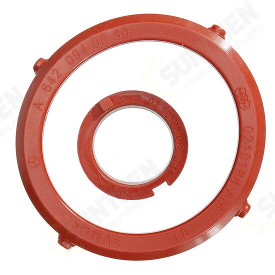 2pcs Red Turbo & Breather Intake Seal Kit For Mercedes-Benz OM642 #A6420940080 #A6420940580