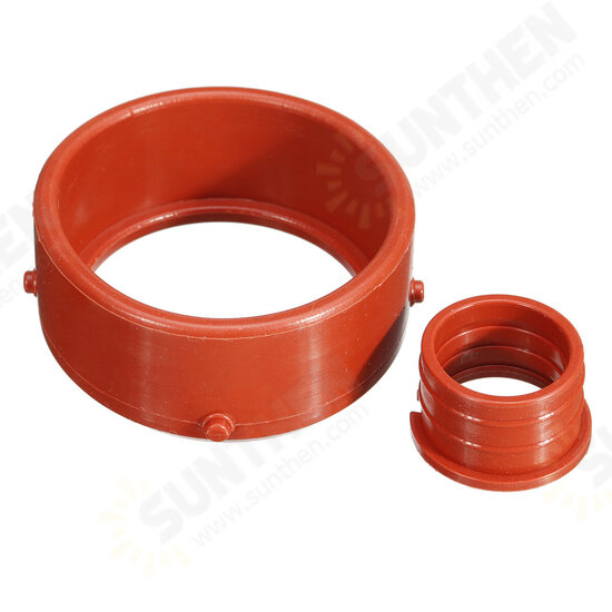 2pcs Red Turbo & Breather Intake Seal Kit For Mercedes-Benz OM642 #A6420940080 #A6420940580