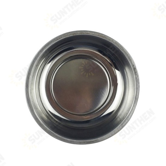3/4/6 Inch Circle Stainless Steel Magnetic Parts Bowl Tool Tray Nuts Bolts Screws Part Tray Magnetic Parts Plate Silver 3/4/6 Inch Circle Stainless Steel Magnetic Parts Bowl Tool Tray Nuts Bolts Screws Part Tray Magnetic Parts Plate Silver