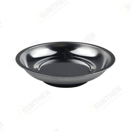 3/4/6 Inch Circle Stainless Steel Magnetic Parts Bowl Tool Tray Nuts Bolts Screws Part Tray Magnetic Parts Plate Silver 3/4/6 Inch Circle Stainless Steel Magnetic Parts Bowl Tool Tray Nuts Bolts Screws Part Tray Magnetic Parts Plate Silver