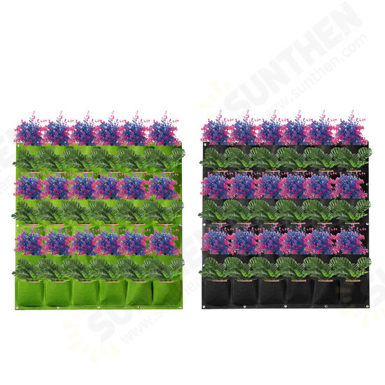 36 Pockets Vertical Flower Growing Planting Bag Wall Hanging Pot Garden Planter