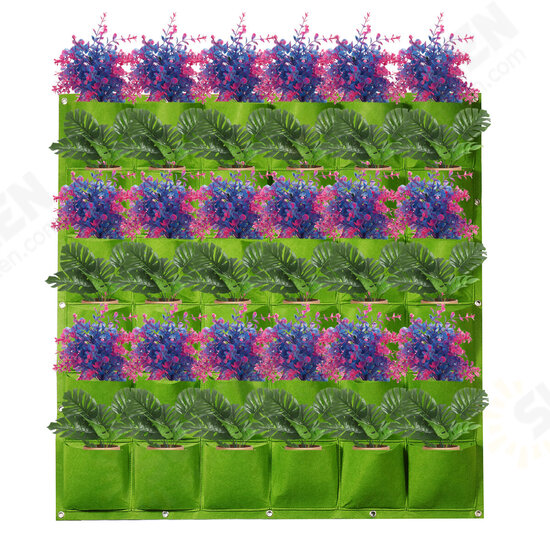 36 Pockets Vertical Flower Growing Planting Bag Wall Hanging Pot Garden Planter