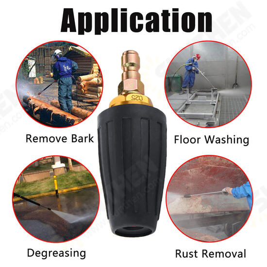 3600 PSI High Pressure Washer Rotating Turbo Head Nozzle Spray Tip 2.5-4 GPM 3600 PSI High Pressure Washer Rotating Turbo Head Nozzle Spray Tip 2.5-4 GPM