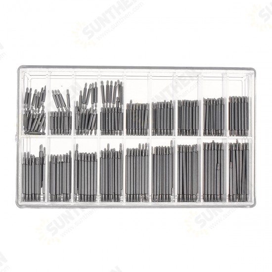 360Pcs Stainless Steel 8-25mm Watch Band Strap Spring Bars Link Pins Watch Repair Set