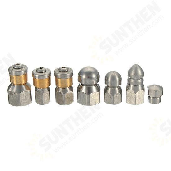 3/8 Inch 1/8 Inch 1/4 Inch High Pressure Drain Hose Nozzle Sewer Cleaning Jetter Nozzle 3/8 Inch 1/8 Inch 1/4 Inch High Pressure Drain Hose Nozzle Sewer Cleaning Jetter Nozzle