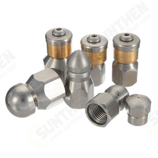 3/8 Inch 1/8 Inch 1/4 Inch High Pressure Drain Hose Nozzle Sewer Cleaning Jetter Nozzle 3/8 Inch 1/8 Inch 1/4 Inch High Pressure Drain Hose Nozzle Sewer Cleaning Jetter Nozzle