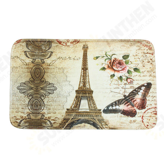 3Pcs/Set Eiffel Tower Flannel Floor Pedestal Rug Lid Toilet Cover Bath Carpet Mat