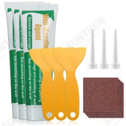 3pcs Wall Mending Agent Drywall Patch Repair Kit with Scraper Sandpaper