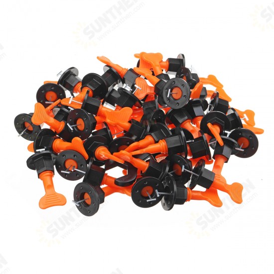 40/50/100Pcs Tile Leveling System Floor Kit Alignment Clip Reusable Spacers Locator W/ Wrench 40/50/100Pcs Tile Leveling System Floor Kit Alignment Clip Reusable Spacers Locator W/ Wrench